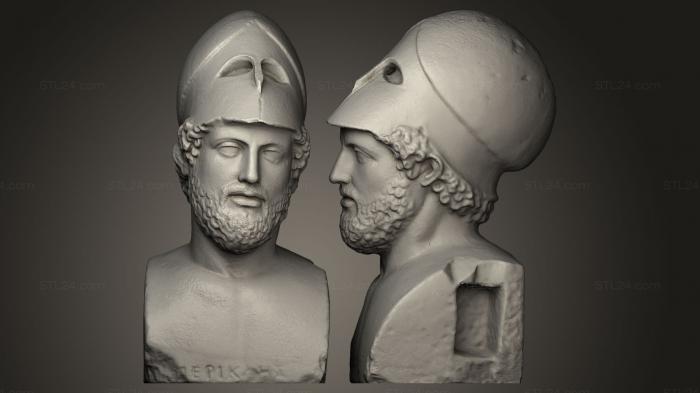 Бюсты и головы античные и исторические (Перикл, BUSTA_0117) 3D модель для ЧПУ станка